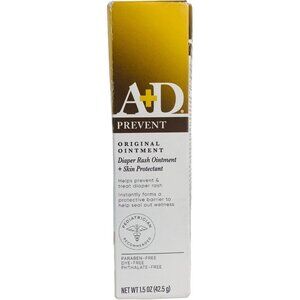 A+D Prevent Original Ointment Diaper Rash Skin Protectant 1.5 Oz Exp 10/25